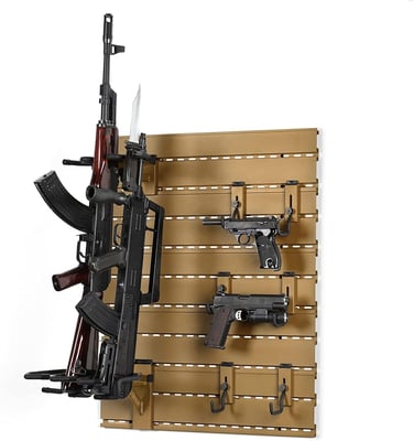 Savior Eq Wall Rack System Modular Holds up to 3 Rifles & 3 Pistols (Tan, Black, OD Green, Gray) - $149.99 (Free S/H over $25)