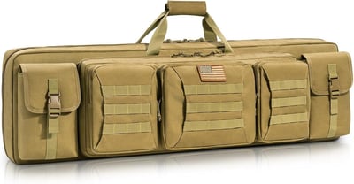 CVLIFE 42" Soft Rifle Case Rifle Bag Double Long Gun Bag, Gun Case Tactical Rifle Backpack, with Lockable Zipper and Backpack Strap for Outdoor Hunting Shooting - $32.49 w/code "8JL6YYUU" + FREE Shipping