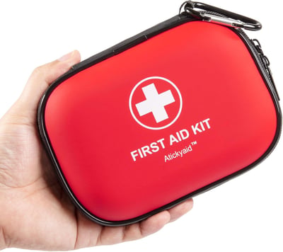 Mini First Aid Kit - 120 Piece Small Waterproof Hard Shell Medical Kit for Car, Home, Office, Travel, Camping, Sports, Outdoor, School - $8.99 + FREE Shipping