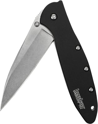 Kershaw 1660SWBLK Leek Folding Knife with SpeedSafe - $47.14 (Free S/H over $25)