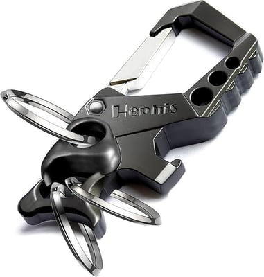 Hephis Heavy Duty Key Chain Bottle Opener, Carabiner (Black) - $7.99 + FREE Shipping
