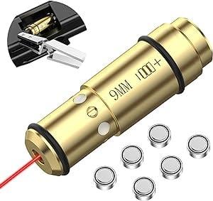 41% OFF CVLIFE Bore Sight Laser 223 5.56mm/9mm Laser Bore Sighter with Chamber Extractor Tool and 6 Batteries, Red Laser Zeroing Boresighter with O-Rings w/code YFFKOSXE (Free S/H over $25)
