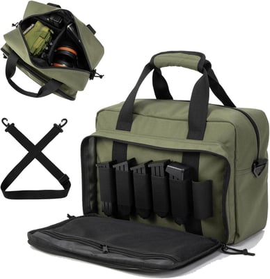 Small Dual Pistol Range Bag Lockable Zippers (6 colors) - $25.99 + FREE Shipping