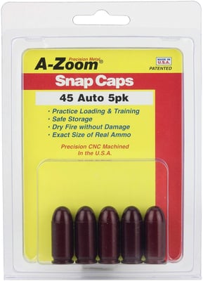 A-Zoom 5-Pack Precision Snap Caps fits 45 Auto - $12.79 + FREE Shipping