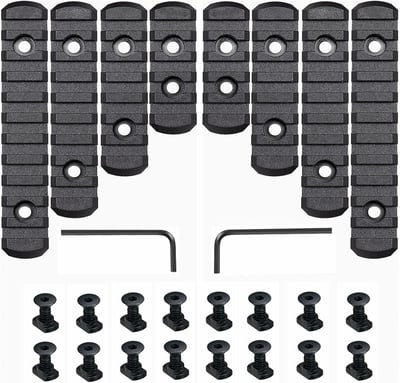 8 Pack Picatinny Rail Polymer Picatinny Rail Single Picatinny Rail, 5 5 7 7 9 9 11 11 Slots Black - $7.99 + FREE Shipping