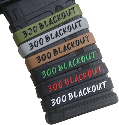 12 Pack Magsaddle .300 Blackout Magazine Marking Bands .300 BLK .300BO Caliber Identification Holster Accessories (6 colors) - $6.99 + FREE Shipping