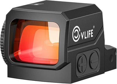 CVLIFE WildHawk Enclosed Auto-Brightness Red Dot Sight for RMS RMSc, 32MOA Circle & 2MOA Dot Motion Awake Reflex Sight Optics Scope for Compact Pistol, 3500G Shockproof, Adapter for MOS/RMR/Picatinny - $139.99 + FREE Shipping
