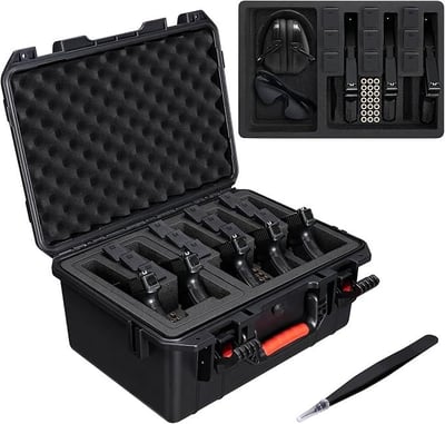 20% off CVLIFE Gun Cases for Handguns, 18" Pistol Case Holds Multiple Handguns/Mags/Bullets, Hard Shell Pistol Case Heavy Duty Firearm Case for Range Trips, Waterproof & Shockproof Handgun Case w/code KTBDYGJ8 - $55.99 + FREE Shipping