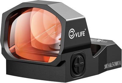 CVLIFE WolfCovert X S01 Multiple Reticle Red Dot, 3 MOA Dot & 50 MOA Circle Motion Awake for RMR, 28mm Lens with Adapter Plate for MOS & Picatinny - $114.29 + FREE Shipping