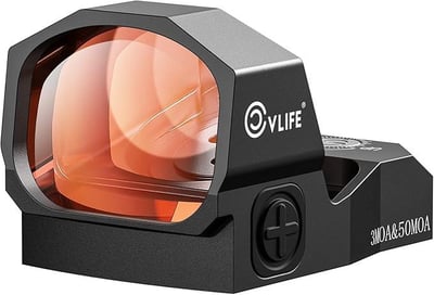 CVLIFE WolfCovert X S01 Multiple Reticle Red Dot 3 MOA Dot & 50 MOA Circle Motion Awake for RMR 28mm Lens with Adapter Plate for MOS & Picatinny - $83.99 w/code "FS7Q6X3D" + $20 Prime discount + FREE Shipping