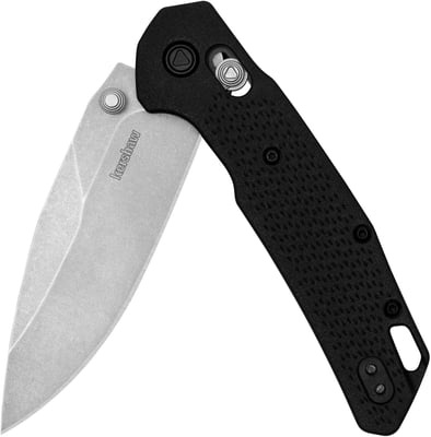 Kershaw Heist Folding Pocket Knife, 3.2 inch Clip Point D2 Steel Blade, Stonewashed Finish, DuraLock Locking Mechanism, Black - $33.4 + FREE Shipping