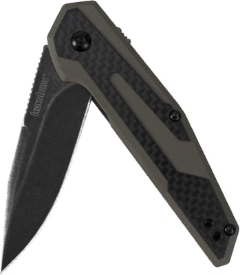 Kershaw Fraxion Folding Pocketknife, 8Cr13MoV Steel Clip-Point Blade, KVT Manual Open, Inset Liner Lock, Lightweight with Reversible Deep Carry Pocketclip - $22.39 + FREE Shipping
