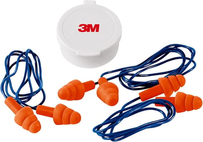 3 Pack 3M Corded Reusable Earplugs NRR 25 dB Pliable & Tri-Flange Design Orange - $7.59 + FREE Shipping