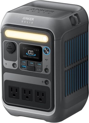 Anker Portable Power Station SOLIX C300, 288Wh LiFePO4 Battery, 300W (600W Surge) Solar Generator, 140W Two-Way Fast Charging, for Outdoor Camping, Traveling, and Emergencies (Solar Panel Optional) - $199.99 + FREE Shipping