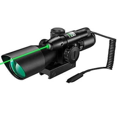 CVLIFE 2.5-10x40e Red & Green Illuminated Rifle Scope Mil-dot Green Laser Combo with Pressure Switch - $34.79 w/code "WI2GTNQG" (Free S/H over $25)