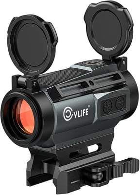 CVLIFE Multi-Reticle Solar Red Dot 2 MOA Dot & 70 MOA Circle Motion Awake Quick-Release 25mm Lens with Flip Up Covers Picatinny, IPX7 Waterproof Fogproof - $79.99 w/code "VAV8Y8VR" + FREE Shipping