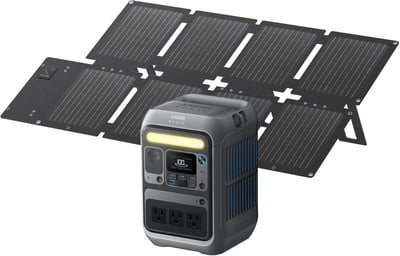 Anker Solar Generator SOLIX C300 with 60W Solar Panel, 288Wh Portable Power Station, 300W (600W Surge), LiFePO4 Battery, 140W Two-Way Fast Charging - $279.99 (Prime members price) + FREE Shipping