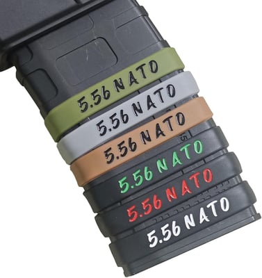 12 Pack Magsaddle 5.56 NATO Magazine Marking Bands 5.56 Caliber Identification Holster Accessories - $6.99 + FREE Shipping