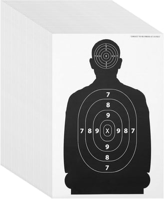 50 Sheets Juvale Shooting Range Paper Silhouette Targets for Firearms (17" x 25") - $11.91 + FREE Shipping