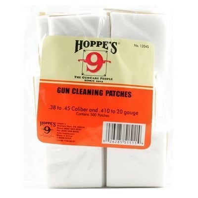 Hoppe's No. 9 Gun Cleaning Patch, .38-.45 Caliber/.410-20-Guage (500 Pack) - $7.45 (Free S/H over $25)