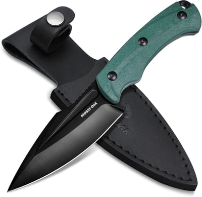 Mossy Oak 8.5" Full-tang Fixed Blade Knife with Sheath, Stainless Steel Blade (G10 Handle-Brown, Green, Desert) - $14.56 + FREE Shipping