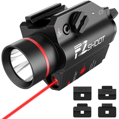 EZshoot LED Tactical Flashlight w/Red Laser Light - $27.99 w/code EZLIGHT116 (Free S/H over $25)