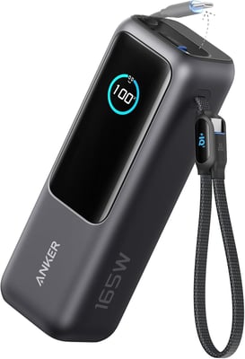 Anker Laptop Power Bank, 25,000mAh Portable Charger with Triple 100W USB-C Ports, Built-in and Retractable Cables, for iPhone 16/15 Series, MacBook, Samsung, and More (Flight-Approved) - $87.99 + FREE Shipping