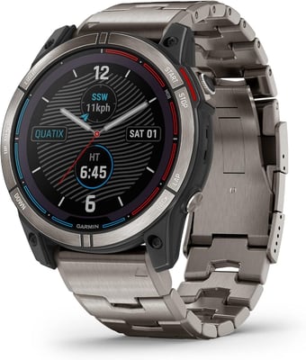Garmin quatix 7X Solar Edition, Marine GPS Smartwatch, Solar Charging Capabilities, Durable Watch with Flashlight, Tide Changes and Anchor Drag Alerts, Waypoint Marking - $549.99 + FREE Shipping