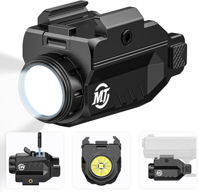 48% off MidTen 1000 Lumens Bright Pistol Light, Compact LED Flashlight for Pistol, Weaponlight for Gun with Strobe Mode, Compatible with Adjustable Glock and Picatinny Rail, Rechargeable w/code UJU3ZK8U + FREE Shipping