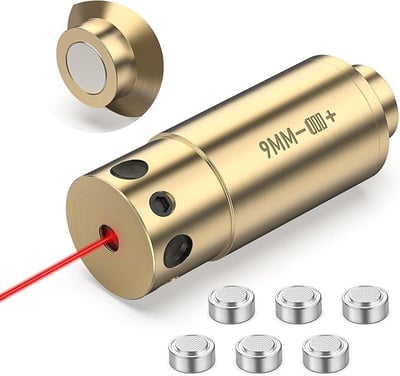 CVLIFE Magnetic Bore Sight for 9mm/ 223 5.56mm Red Laser with 6 Batteries Magnetic Back Cap for Chamber Removal - $9.99 w/code "7WIAWGFY" + FREE Shipping