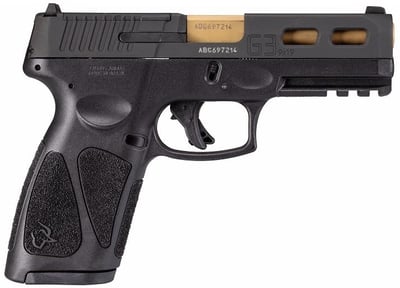 Taurus G3 T.O.R.O. 9mm 4" barrel 15/17rd Optic Ready Pistol Black w/ Gold Barrel - $228.85 (FREE Shipping on Firearms)