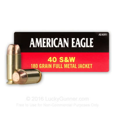 Federal American Eagle 40 S&W 180 Grain FMJ 1000 Rounds - $375