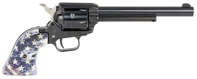 Heritage Rough Rider .22 LR, 6.5" Barrel, USA Flag Wood Grip, Black, 6rd - $117.82 