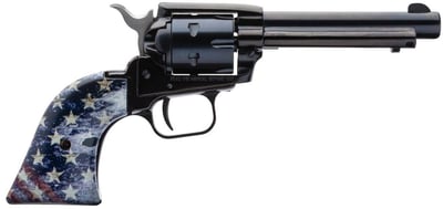 Heritage Rough Rider Small Bore .22 LR 4.75" barrel 6rd Revolver Blued / US Flag Grips - $139.99 
