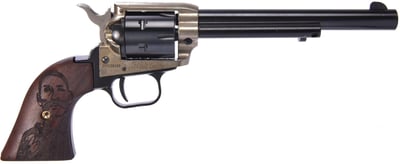 Heritage Rough Rider Western .22 LR 6.5" barrel 6rd Revolver Blued / Bass Reeves Grips - $176.99