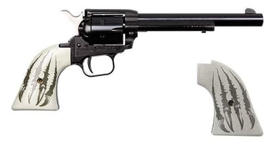 HERITAGE Rough Rider 22 LR 6.5" 6rd Revolver - Blued White Bear Claw Grips - $115.99 (Free S/H on Firearms)
