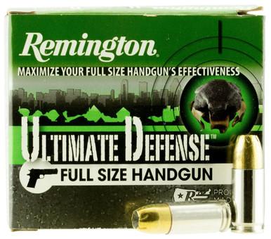 Remington Ultimate Defense Full Size 45 ACP 185 Grain Brass JHP 20 Rounds - $15.79