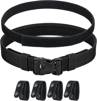 EZshoot 2 in 1 Design Duty Belt Adjustable Length 2" with 4 Belt Keepers Black - $13 w/code "G368V5G7" + FREE Shipping