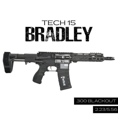 FosTech Outdoors Bradley Fighting Tech 15 Black 5.56 7.5" Barrel PDW Brace with Echo ARII Trigger - $1629.99 ($9.99 S/H on Firearms / $12.99 Flat Rate S/H on ammo)