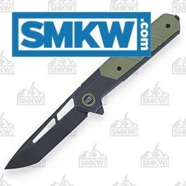 WE Knife Co. Arsenal Titanium Black & Green G-10 - $267.75 (Free S/H over $75, excl. ammo)