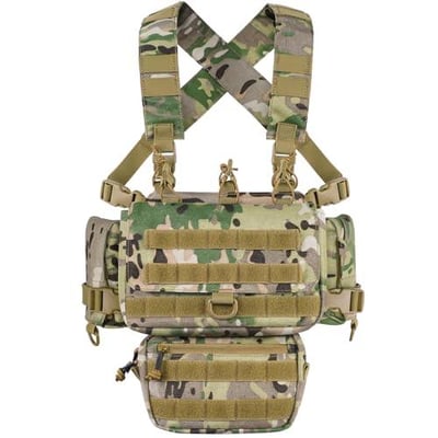  50% off Chest Rig Quick Release Tactical Chest Rigs with Removable Multifunctional Pockets Wide Shoulder Straps Molle Chest Rig Adjustable Length Chest Vest Camo w/code 4LVHL8UQ  + FREE Shipping