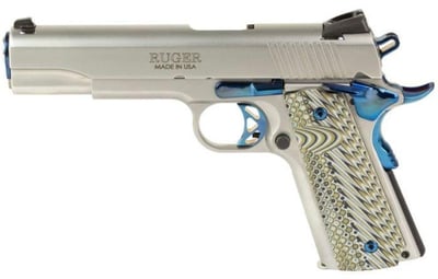 Ruger SR1911 Stainless/Cobalt .45 ACP 5" Barrel 8-Rounds - $829.99 ($19.99 S/H on Firearms / $15.99 Flat Rate S/H on ammo)