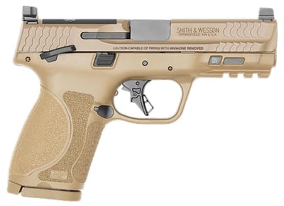 Smith & Wesson M&P9 M2.0 9mm Compact Optic Ready Flat Dark Earth (FDE) Pistol with Manual Thumb Safety - $499.99 (Free S/H on Firearms)