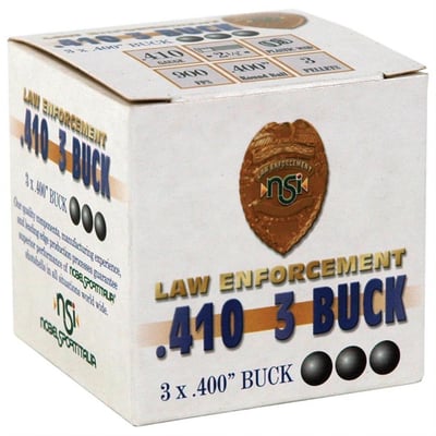100 rds. .410 Gauge 3-Buck 2 1/2" Buckshot Rounds - $48.44 shipped after code "BRADSHIP" (Buyer’s Club price shown - all club orders over $49 ship FREE)