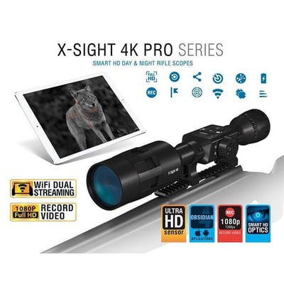 ATN X-Sight 4K Pro 5-20x Smart Day/Night Scope Black - $539.99 
