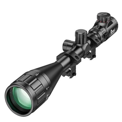 40% off MidTen 6-24x50 AO Rifle Scope for Hunting - Red and Green Illuminated Long Range Scope - 1 inch Tube SFP with Rings w/code AKCPXOFF + FREE Shipping