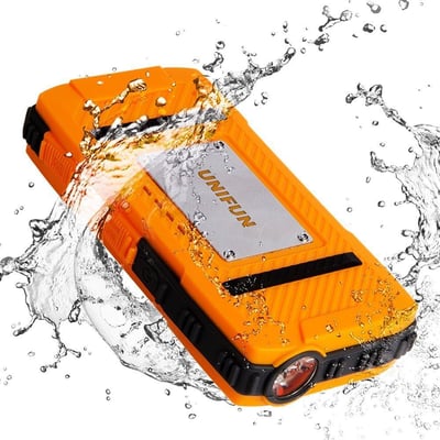 Unifun 10400mAh Waterproof Power Bank with LED Flashlight - $13.99 after code "2LX5KGCW" (Free S/H over $25)
