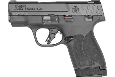 Smith & Wesson M&P 9 Shield Plus 9mm Pistol 10+1 / 13+1 - Black, 3.1" Barrel, 13+1 Rounds, Polymer Grips, 3-Dot Sights - 13246 - $339 