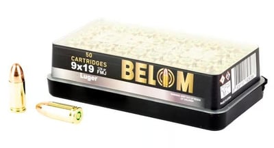 BELOM 9mm 124Gr Full Metal Jacket 50rd - $12.69 (FREE Shipping on Firearms)