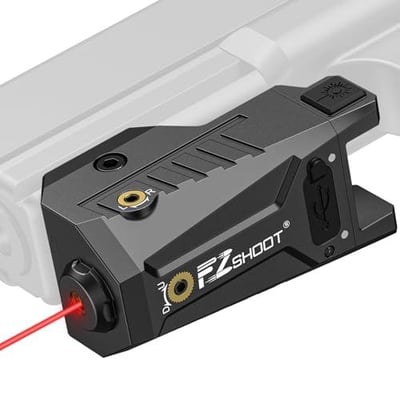 35% off EZshoot Compact Pistol Laser Sight, Green/Red Laser Gun Sight with Adjustable Slide Rail, Rechargeable Low Profile Laser for Pistol Compatible with 21MM Picatinny Rail w/code 2N2EAGX8 + FREE Shipping